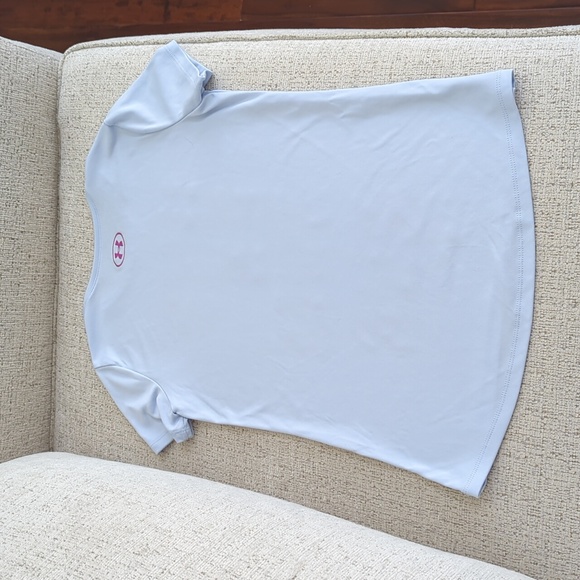 Blue with Purple Print Youth Medium Activewear Shirt - Under Armour - Picture 6 of 7